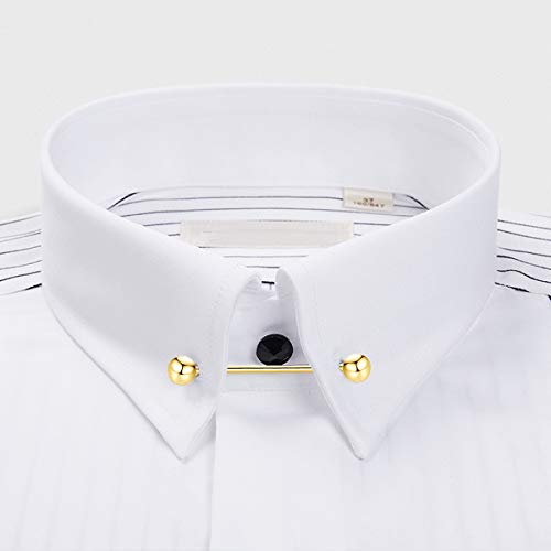 HONEY BEAR 2.52inch Mens Shirt Collar Bar Pin Clips Clasp Set Business Gift 6.4cm4