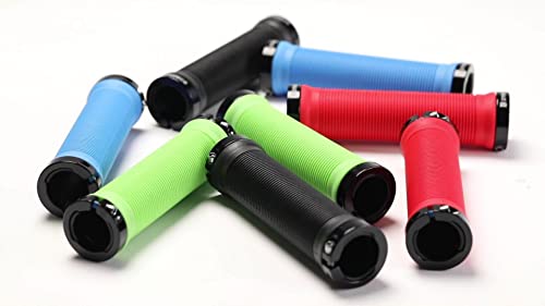 Image of Dymoece Bike Handlebar Grips,Bicycle Handle Grip Ergonomic Design Dual Lock-on for Mountain Bike MTB BMX Foldable Downhill