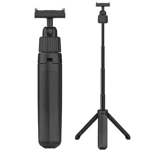 Image of Magnetic Quick Release Extension Rod Compatible with DJI Osmo Action 5 Pro /4 /3 /360, Extendable Selfie Stick Tripod, Black, Portable Vlog Monopod with Non-Slip Grip