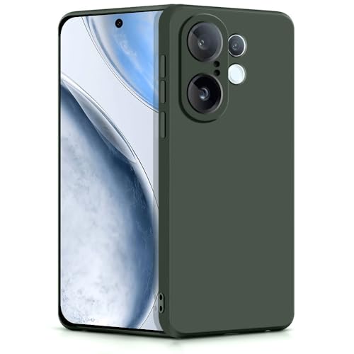 Image of Back Cover for Vivo X200 FE 5G | Full Camera Protection | Premium Liquid Silicon Case | Flexible Bumper Case for Vivo X200 FE 5G (Military Green)