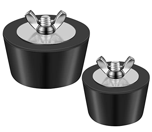 MATORD 2 Piezas Tapones de Invierno para Piscinas 38mm 51mm Tapones de Goma Tapones de Hibernación para Piscina Skimmer Tapón para Invierno tuberías de SPA con Tornillos y Pernos de Acero Inoxidable