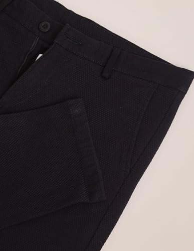 Image of U.S. Polo ASSN. Men's Regular Solid Textured Austin Trim Fit Mid Rise Casual Trousers