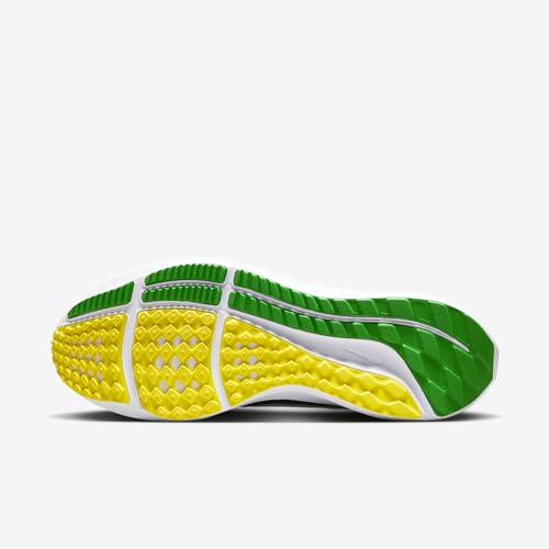 Nike Pegasus 40 (Oregon) Men's Road Running Shoes (DZ5979-100, White/Yellow Strike/Apple Green) Size 82