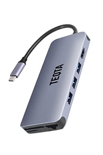 Image of 7 in 2 USB C Thunderbolt 3.0 Hub with 4K HDMI, 2 USB 3.0,SD,MicroSD,USBC&100W Pass Through Charging for MacBookPro 16-22&MacBookAir 18-22 Supports Intel,M1,M2 (12 in 1 (Grey))
