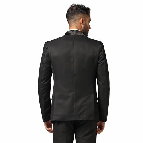 Image of TAHVO Men Blazer Lycra Fabric Slim Fit Single Breasted Blazer