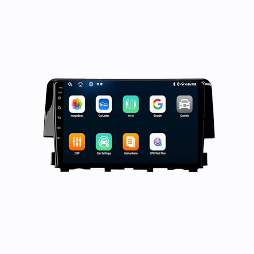 Radio coche 2 DIN con Carplay inalámbrico, pantalla Mirror Link y cámara trasera Honda Civic FC FK