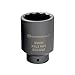 Powerbuilt 39mm Axle Nut Socket, 1/2 Inch Drive, Use with Impact Wrench, 12 Point Extra Deep, Remove Axle Shaft Nut - 641422