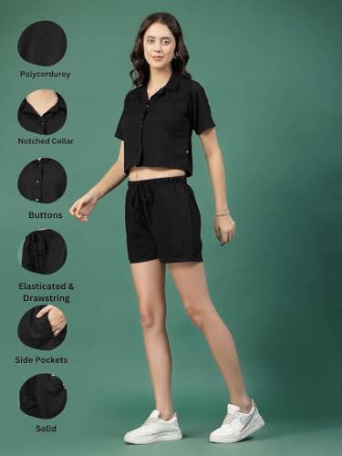 Image of Rigo Cotton Co-ord Set for Women | Round Neck, Slim Fit Tracksuit Co-ords Set for Women | Stylish Dresses for Women | Casual Wear, Beach Wear, Vacation Wear Outfit for Women