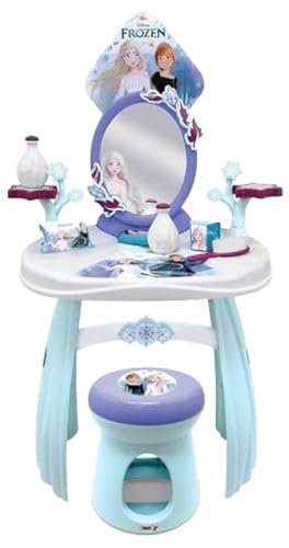 Smoby - Tocador y tocador de Frozen, con Muchos Accesorios, diseño de Frozen de Disney, para niños a Partir de 3 años