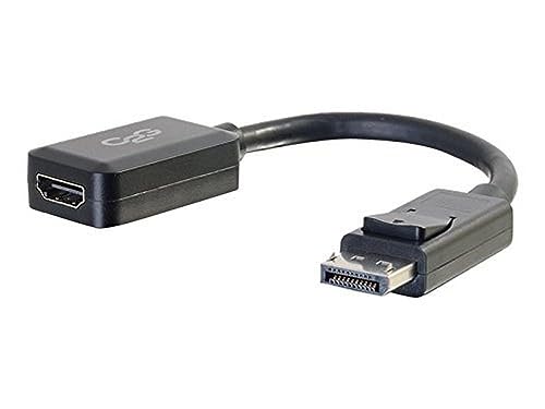 C2G/Cables to Go 54322 8in C2G/Cables to Go DisplayPort M to HDMI F BLK, Black, 0.7 Feet