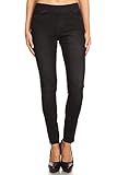 Women's High Waisted Stretchy Pull-On Skinny Denim Jeans (Medium, Black Denim)