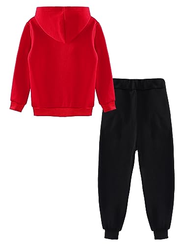 TiaoBug Kids Tracksuit Boys Girls Fleece Pullover Hoodies Sweatshirt and Joggers Sweatpants 2 Piece Outfit4