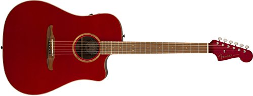 Fender エレキアコースティックギター Redondo Classic, Hot Rod Red Metallic ソフトケース付属