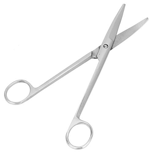 MOUMOUTEN Stainless Steel Animal Scissors, Veterinary Pet Farm Curved Round Scissors Household Tool Professional Versatile Tools, 7.1inches