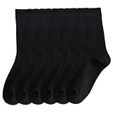 SunaOmni 3 Paar Socken in Großpackung, warme, atmungsaktive Socken für Damen, dünne Crew-Strümpfe für Damen und Mädchen, Anzughose, Business Casual, schwarze für