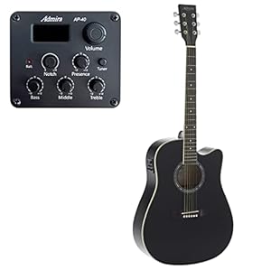 Admira Tennessee Elektroakustikgitarre Schwarz Satiniert