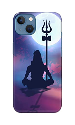 Image of Printed Hard Back Cover Case for Apple iPhone 13 Back Cover (Lord Shiva) -702