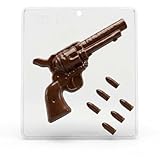 Miscellaneous Revolver Gun with Bullets, 8, Chocolate Candy Mold