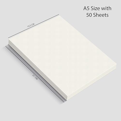 Image of PaperO A5 Sketch Loose Leaf Paper /Drawing Sheets | 140 GSM | 50 Sheets | Size (21 x 14.5 cm) | Ideal for Artists & Designers