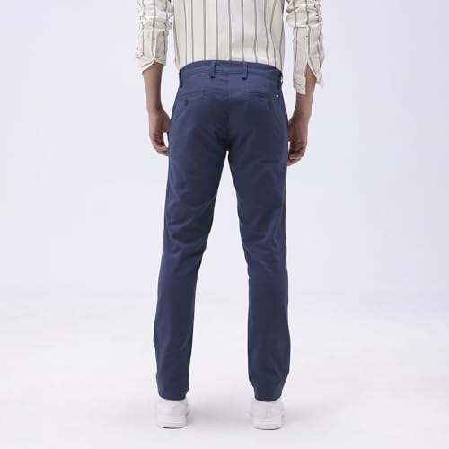 Image of BASICS Premium Cotton Stretch Formal Trousers for Men | Office Pants