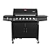 TAINO RED 6+1 Gasgrill Grillwagen BBQ Edelstahl-Brenner Gasgriller Seitenkocher 6 Brenner
