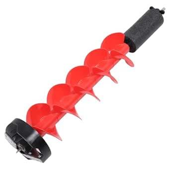 Ice Drill Auger Nylon Drill Steel Cutter Ice Auger Kit with Positioner 28in Cordless Ice Fishing Auger Drill Bit