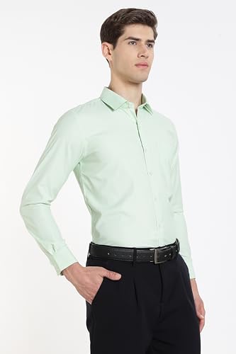 Image of Men's Solid Formal Shirt | Premium Cotton Rich Full Sleeves Shirt | Comfort Fit Office Wear Shirt with Single Chest Pocket | Stylish Casual & Formal Shirt for Men