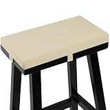 Tromlycs Saddle Stool Cushion Rectangle Barstool Cushion Seat Pad Non Slip with Ties 18'x9.5', 1 Piece, Light Beige