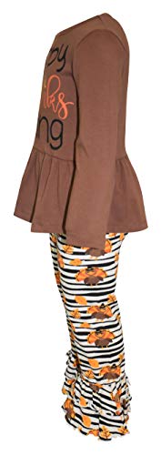 Unique Baby 2 Piece Girls Double Ruffle Leggings Outfit with Long Sleeve Tunic Shirt Kid and Toddler Clothes Set4