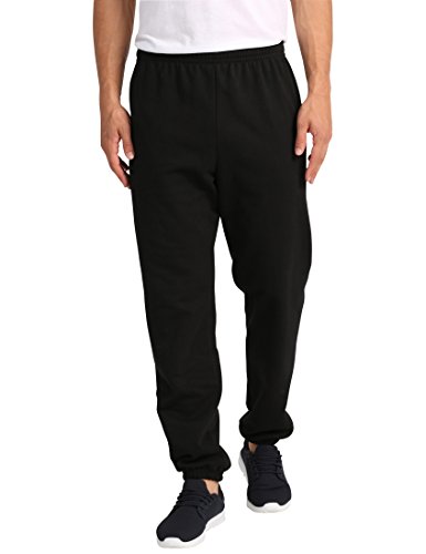 Lower East Pantalones de chándal para hombre, Negro, S