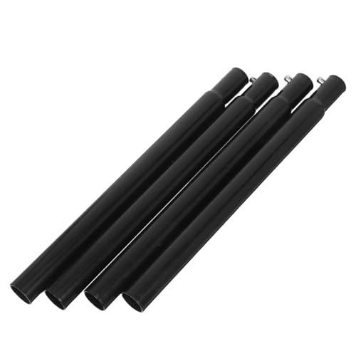 OSALADI Lot de 4 Pieds Allongés en Acier Inoxydable Noir pour Poêle de Camping Supports Robustes et Surélevés pour Brûleur Extérieur Pieds de Rechange pour Foyer Portable Utilisation