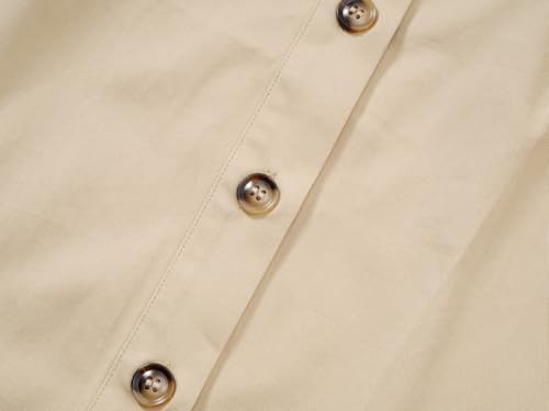 Women's Solid Color A-Line Waist Buckle Retro Elastic Trumpet Long Skirt4