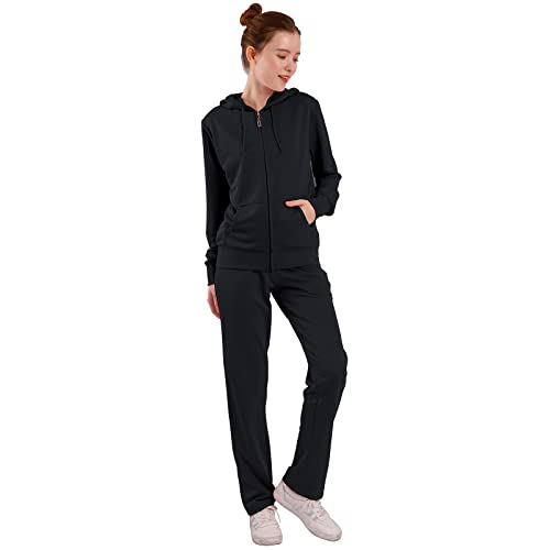 Image of Velour Tracksuit Womens 2 Pieces Joggers Outfits Jogging Sweatsuits Set Soft Sports Sweat Suits Pants