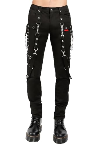 【TRIPP NYC】2Way Buggy Bondage Pants Y2K Rare Tripp NYC Bondage Baggy Goth Rave Grunge Black