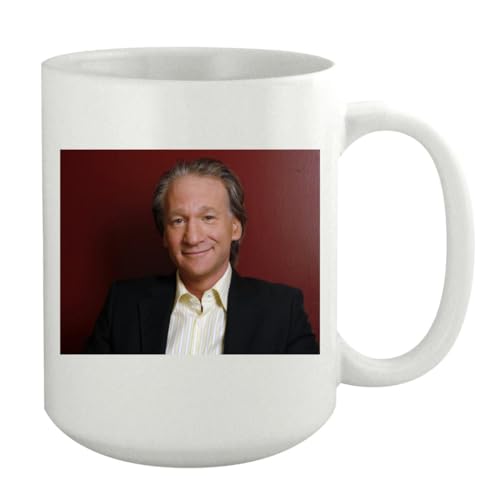 Bill Maher - 15oz White Ceramic Coffee Mug - Elegant Design, Ideal for Gifting or Personal Use PIAP G723879