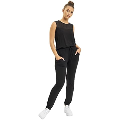 Urban Classics Damen Ladies Tech Mesh Long Jumpsuit Cover