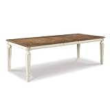 Signature Design by Ashley Realyn French Country Dining Extension Table, Seats up to 8, Chipped White