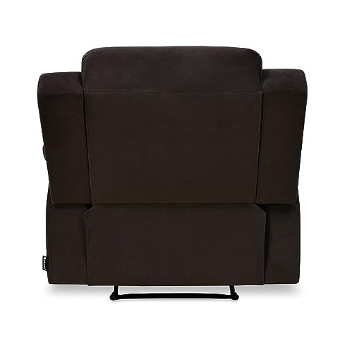 Image of Torque - Rubik 1 Seater Fabric Manual Recliner | Recliner Sofa /Chair for Living Room, Bedroom, Office (Brown) | 1 Year Warranty