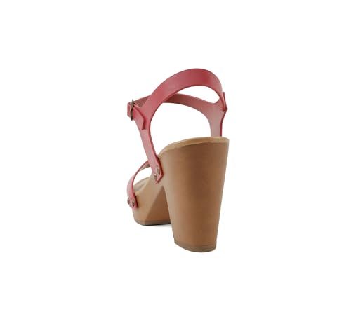 Image of Soda CHIVAS ~ Women's Bold Buckles Studded Wedge Sandal