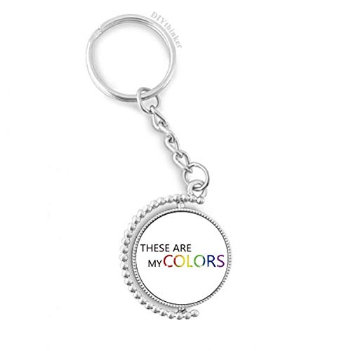 Porte-clés rotatif multicolore LGBT accessoire trousseau clés maison