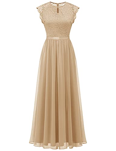 Dressystar Damen Festlich Ballkleid Kurz Ärmeln Hochzeit Maxikleid...
