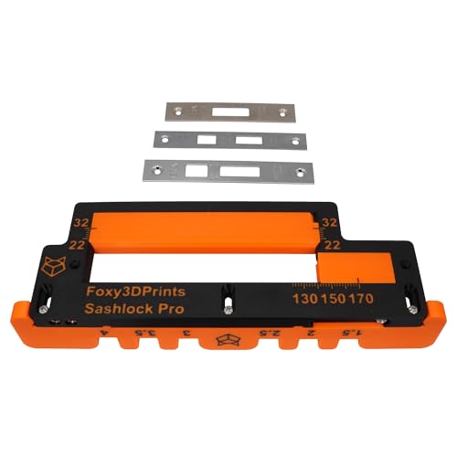Foxy3DPrints Sashlock Pro Universal Adjustable Jig Router Template for Sashlock/Bathroom/Deadlock Mortice Door Faceplates