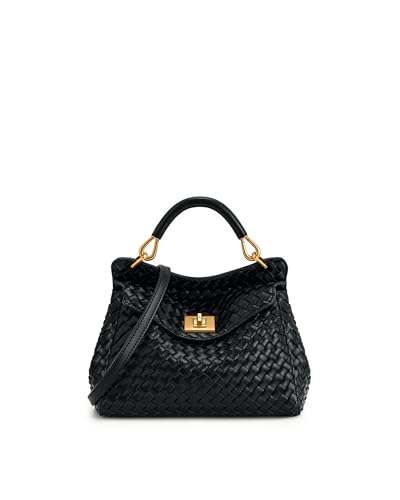 JW PEI Bolsa feminina Lucia Classic com alça superior - preta, Preto