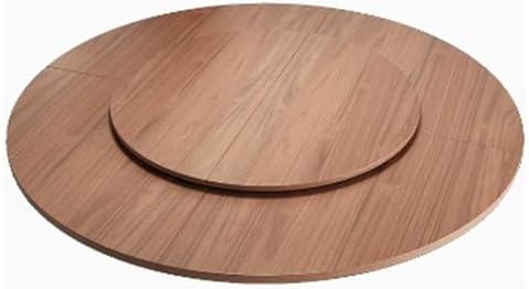 Large Round Foldable Table Top Extender, 4-Point Rotating Disc Design, No-Leg Wooden Tabletop, Easy Storage for Small Families, White, 200cm/78.7in + 140cm/55in