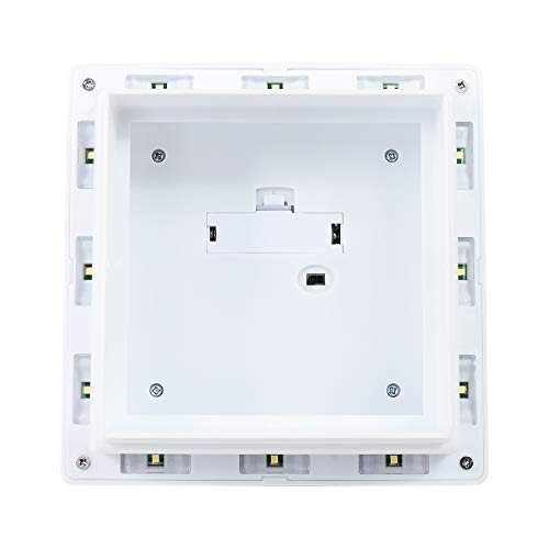 8 Pack White Outdoor Garden 5 x 5 Solar 12 SMD LED Post Deck Cap Square Fence Light Landscape Lamp Lawn PVC Vinyl