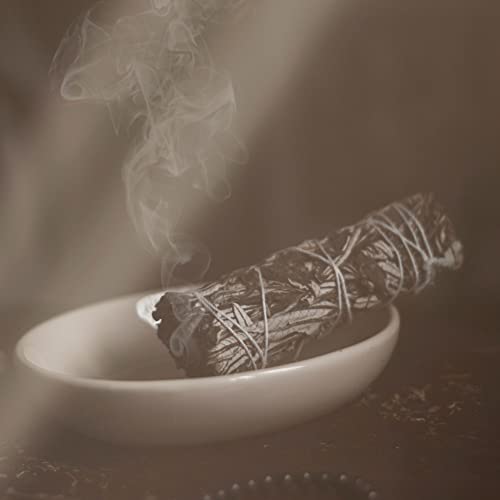 Ancient VEDA 4" Blue Sage Smudge Sticks 3-Pack | Organic, Hand-Tied for Cleansing, Yoga & Meditation | Floral Ambiance, Remove Negative Energy | Starter Guide