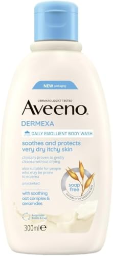 Aveeno Dermexa Daily Emollient Body Wash Gently cleanses and Soothes For Very Dry Itchy Also Eczema Prone Skin 300 ml(Packaging may vary)