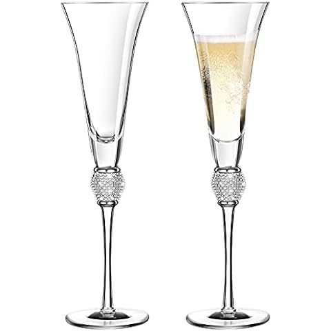 Rhinestone Champagne Flutes for Weddings Cover