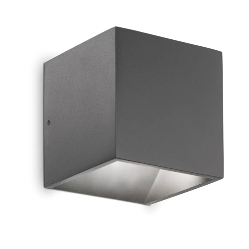 Lampione a parete Ideal Lux applique haut de gamme en verre transparent et métal