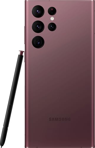 Image of Samsung Galaxy S22 Ultra 5G, US Version, 1TB, Burgundy - Unlocked (Renewed)